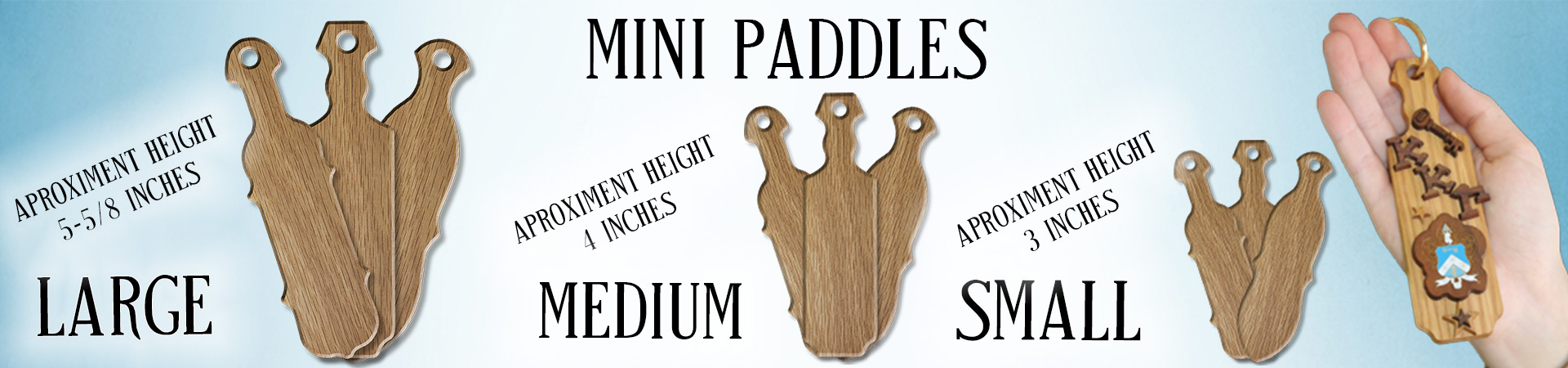 Mini Fraternity Sorority Paddles