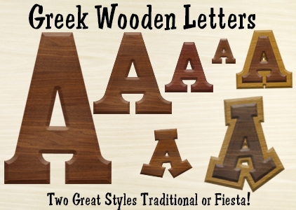 Greek Wooden Letters