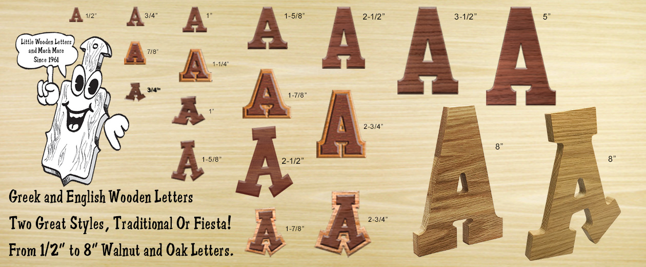 Greek Letters - Fraternity Sorority Wooden Letters