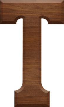 5 Inch Wood Letter T - TAU | English Greek Alphabet