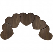 5 Hearts Arched - Large