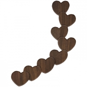 8 Hearts Right Bracket - Small