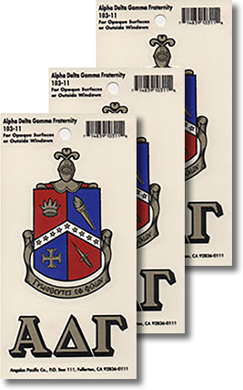 Alpha Delta Gamma Decals