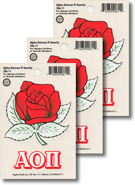 Alpha Omicron Pi (Rose) Decals