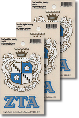 Zeta Tau Alpha Decals