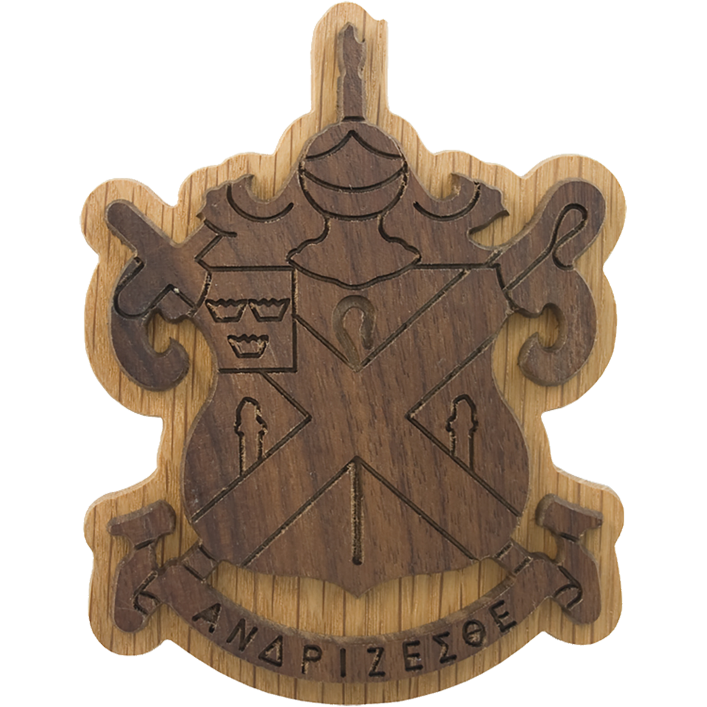 Alpha Chi Rho Carved Background | Fraternity Crest