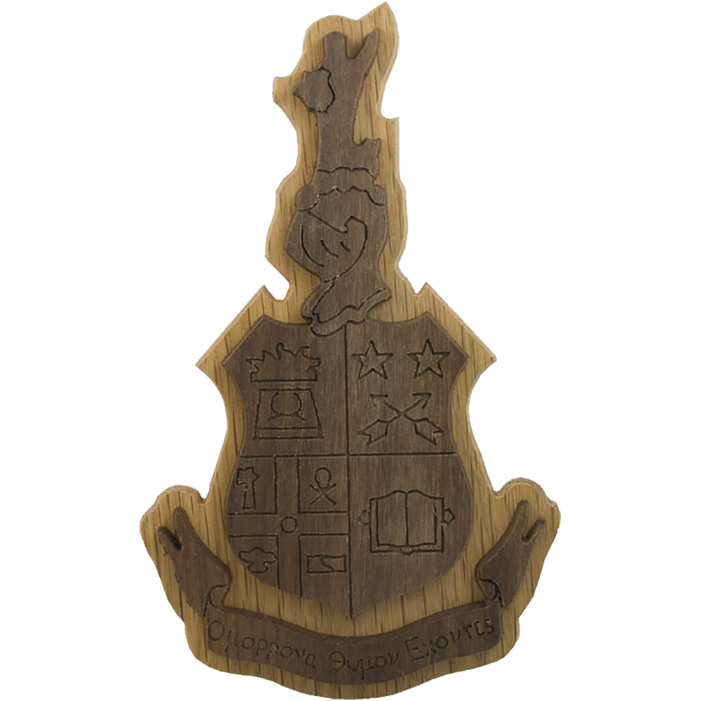 Theta Delta Chi Carved Background Fraternity Crest
